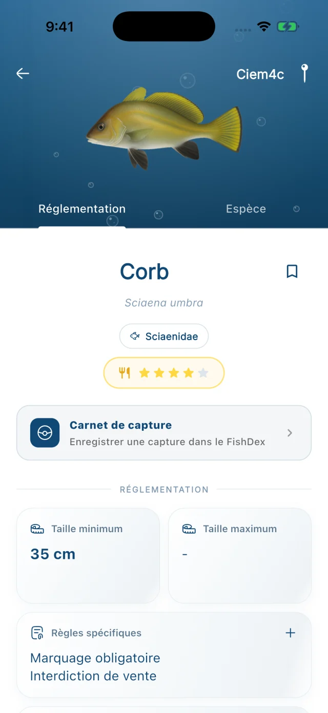 Fiche actuelle du corb et réglementation associée