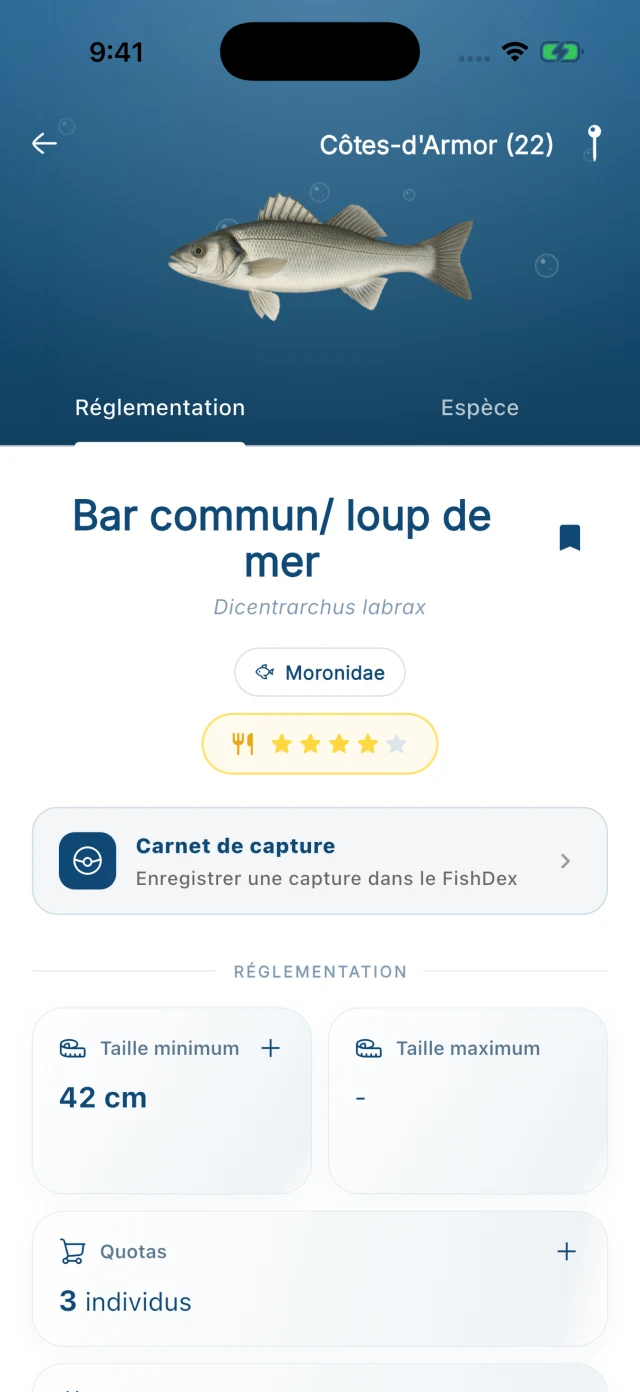 Fiche du bar commun dans la nouvelle interface HOOKfr